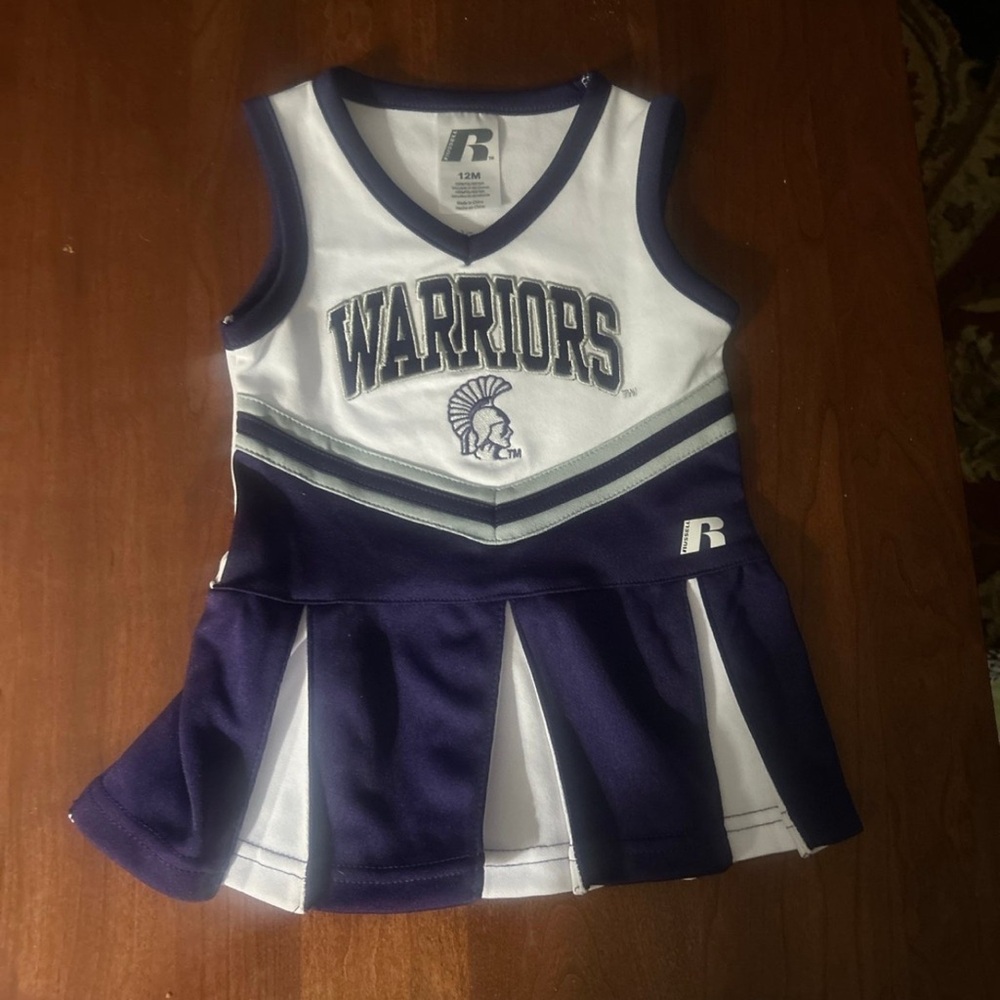 Russell Athletic Warriors Kids Cheer Jersey - with shorts purple and White